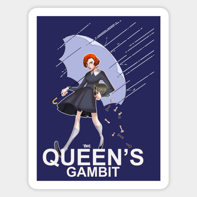 Queen's Gambit Sticker by parkinart